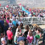 Protesta reciente por la defensa de la minería en las cuencas mineras leonesas.