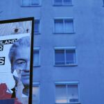 Un cartel del ultraderechista Geert Wilders en una valla publicitaria en Ámsterdam