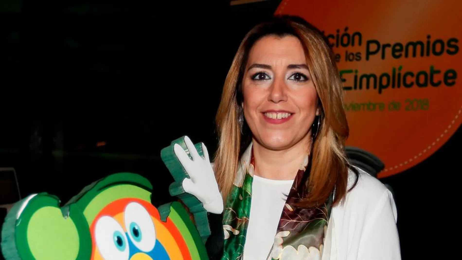 Susana Díaz, ayer en la entrega de los III Premios RAEEimplícate