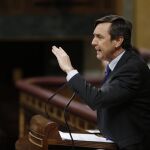 Rafael Hernando durante su intervención en la moción de censura