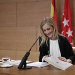 Cristina Cifuentes, durante la reunión del Consejo de Gobierno celebrado el martes