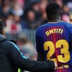 Umtiti se lesionó durante el partido contra el Celta de Vigo