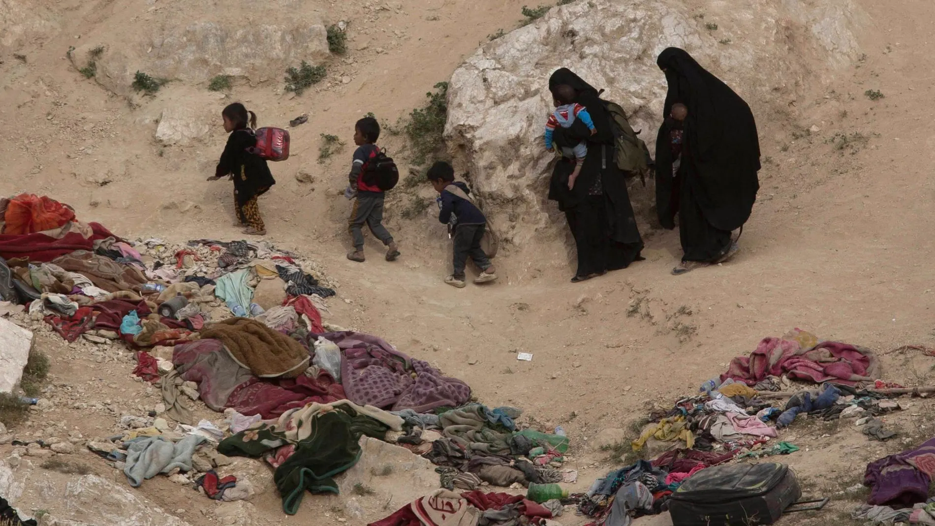 Imagen posterior a un ataque terrorista ocurrido en Siria
