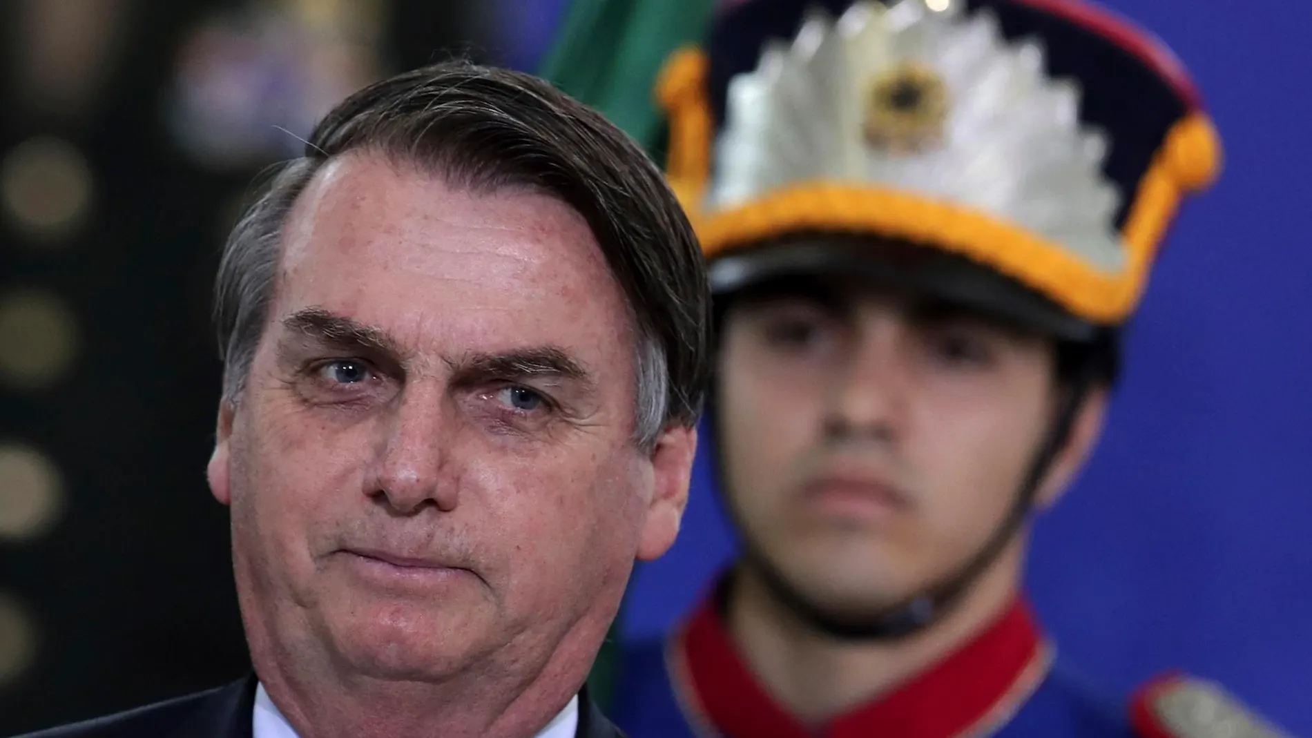 El presidente de Brasil, Jair Bolsonaro, durante un acto en el palacio de Planalto