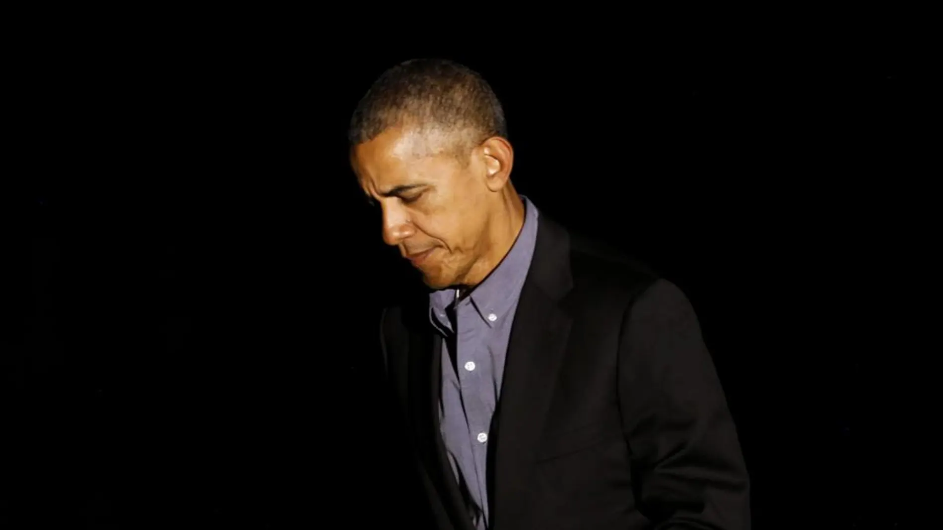 El presidente de Estados Unidos, Barack Obama, a su vuelta a la Casa Blanca, tras un viaje a Europa