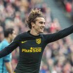 Antoine Griezmann celebra el primer gol del equipo.