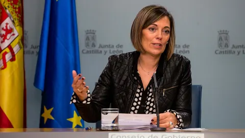 La consejera de Agricultura y Ganadería y portavoz de la Junta de Castilla y León, Milagros Marcos, comparece en rueda de prensa posterior al Consejo de Gobierno