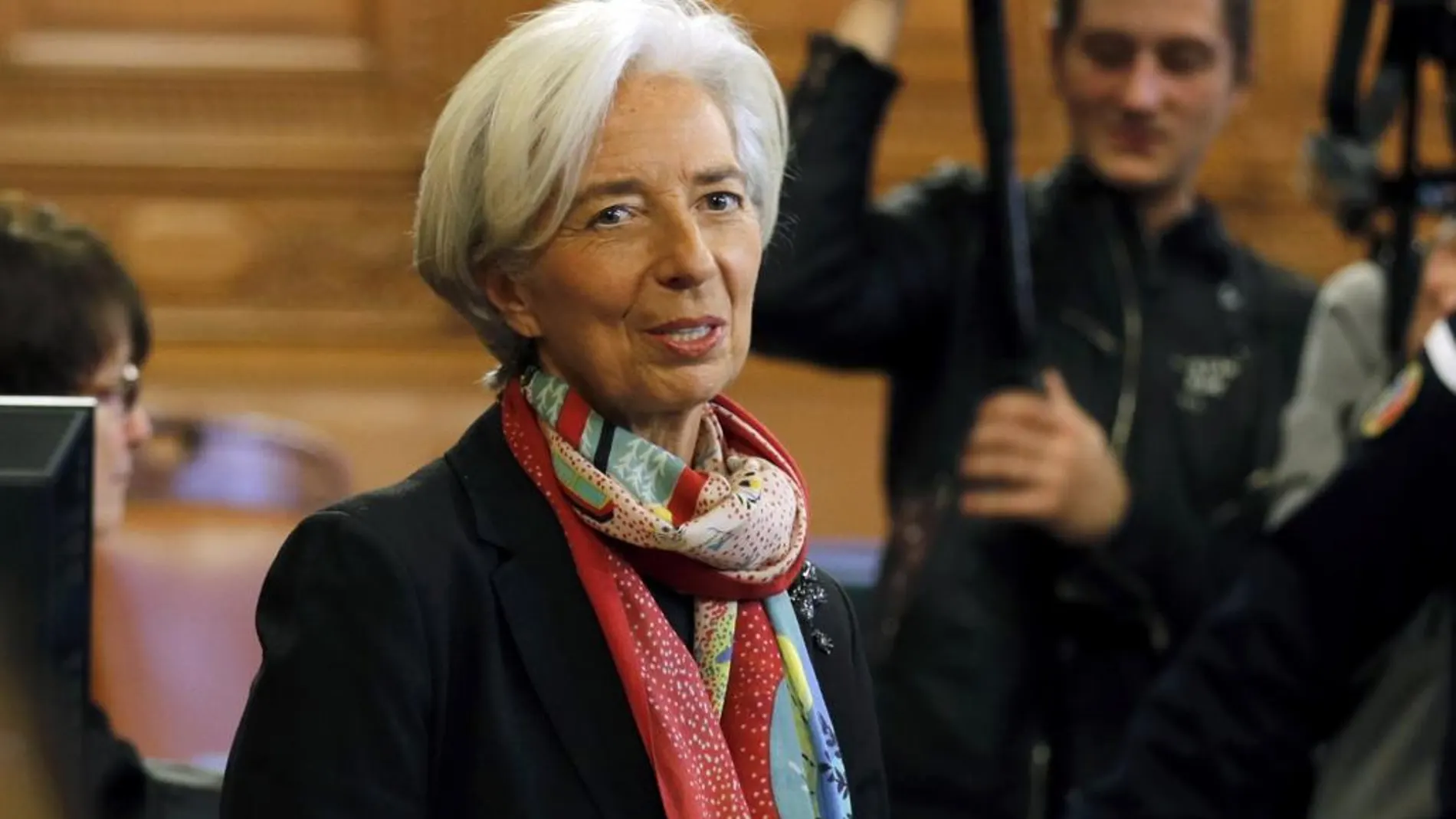Christine Lagarde durante la sesión del juicio hoy en París.