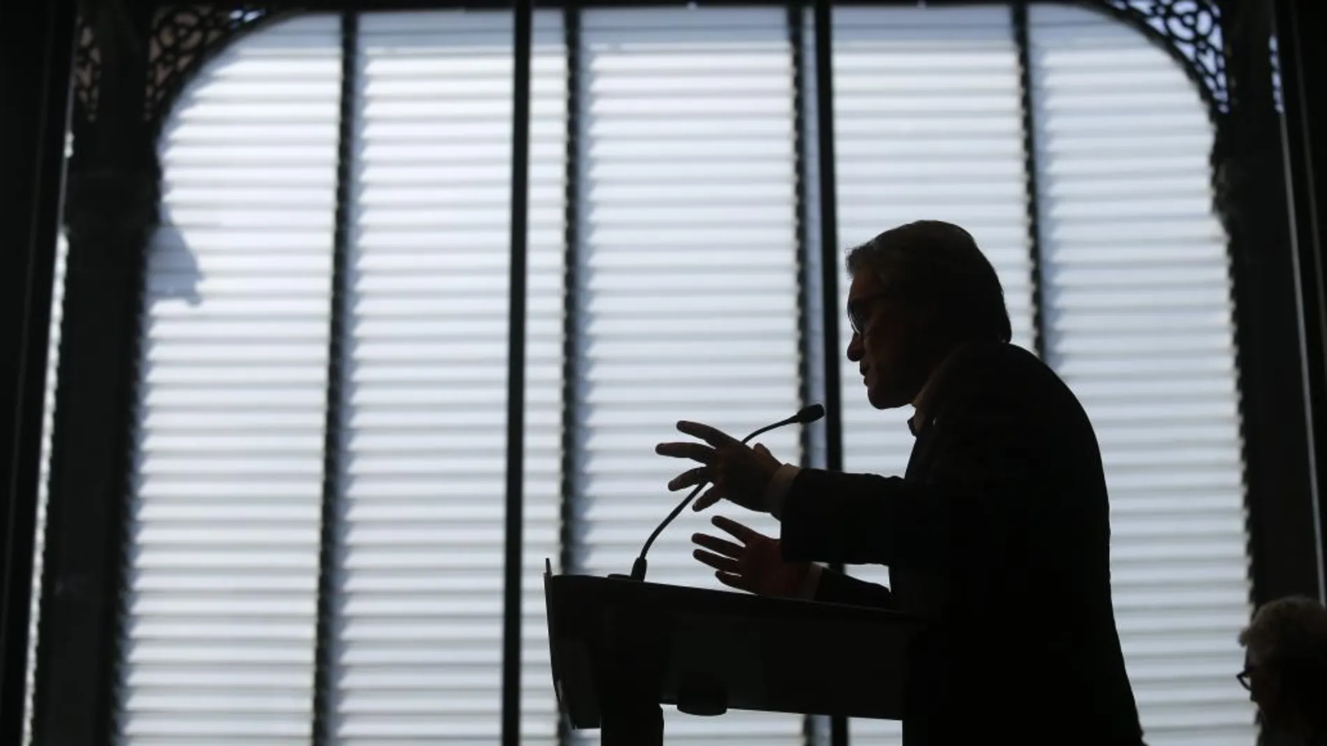 Artur Mas durante la conferencia de prensa tras las elecciones
