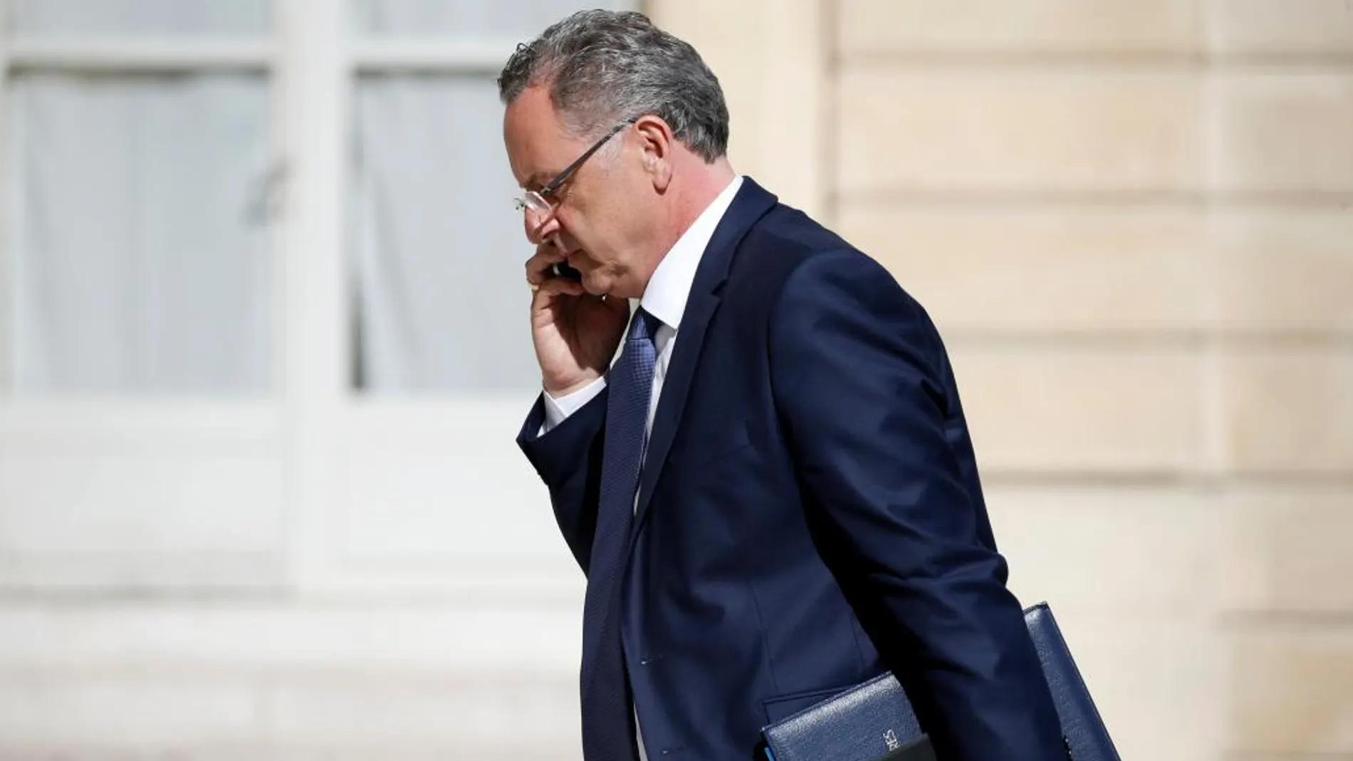 El ministro Richard Ferrand, ayer llegando al Elíseo