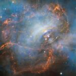 Imagen del corazón latiente de la Nebulosa del Cangrejo