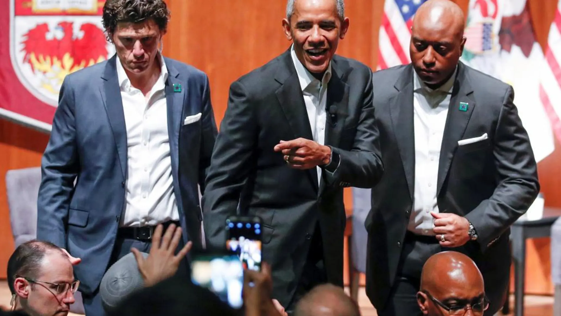 Barack Obama durante la conferencia de Chicago