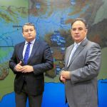 El delegado Antonio Sanz y el presidente de la CHG, Manuel Romero