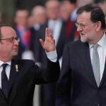 Francois Hollande y Mariano Rajoy en la última cumbre hispano-francesa en Málaga, el pasado mes de febrero.