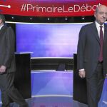 François Fillon (izq.) y su gran rival en Los Republicanos, Alain Juppé, en uno de los debates de primarias