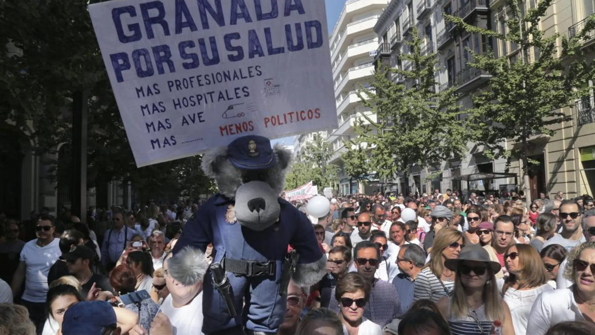 Las multitudinarias protestas por la sanidad en Granada tienen su reflejo en las cuentas