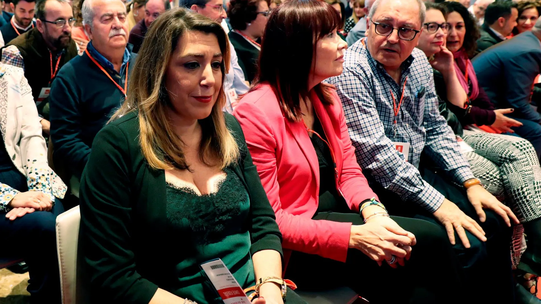 La expresidenta de la Junta de Andalucía Susana Díaz (c), en el Comité Federal del PSOE