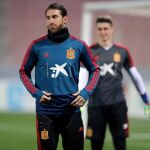 Sergio Ramos, con la Selección