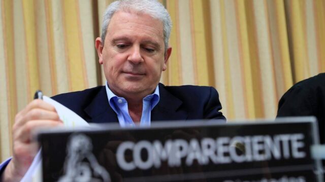 Pablo Crespo durante su comparecencia ante la comisión de investigación sobre la presunta financiación ilegal del PP en el Congreso de los Diputados.