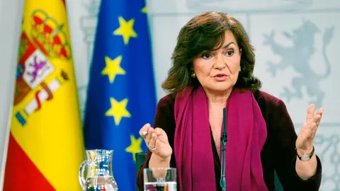 La vicepresidenta del Gobierno, Carmen Calvo