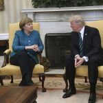 Trump y Merkel exhiben sus diferencias en el primer cara a cara