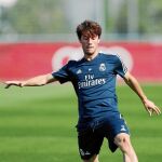 Odriozola, en un entrenamiento del Madrid / Gtres