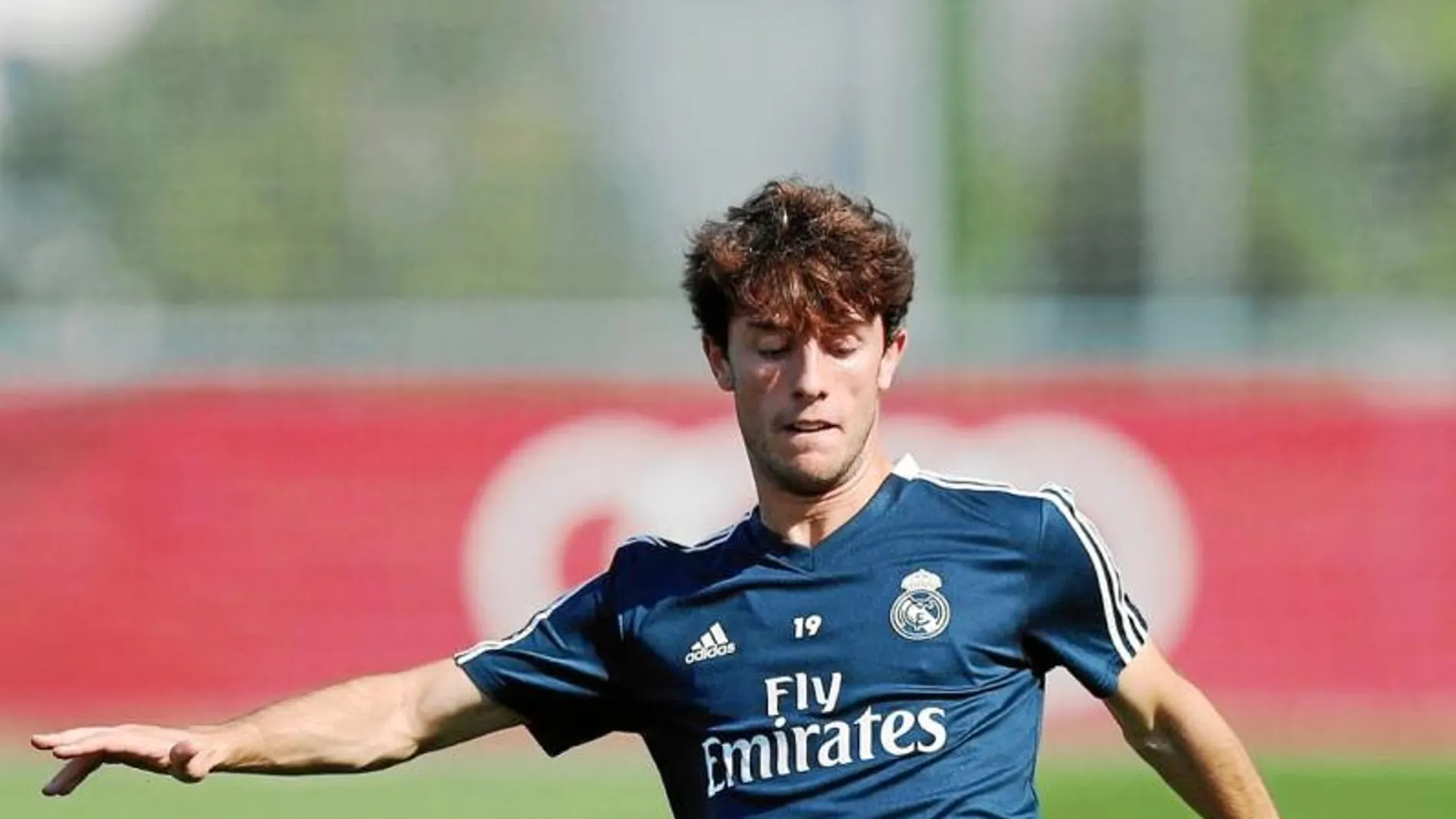 Odriozola, en un entrenamiento del Madrid / Gtres