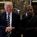 Donald Trump junto al rapero Kanye West