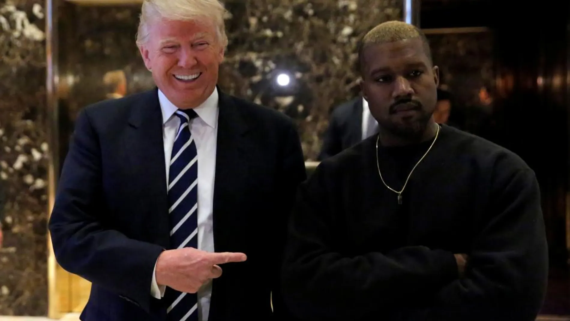 Donald Trump junto al rapero Kanye West