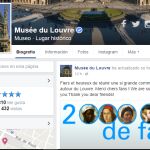 Página del Museo del Louvre en Facebook