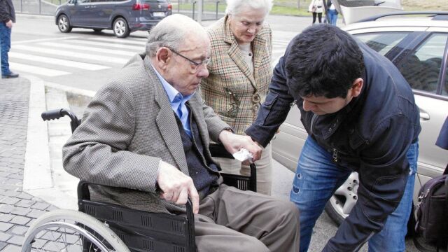 Fèlix Millet, en las inmediaciones de la Ciudad Judicial, en una de las sesiones del juicio