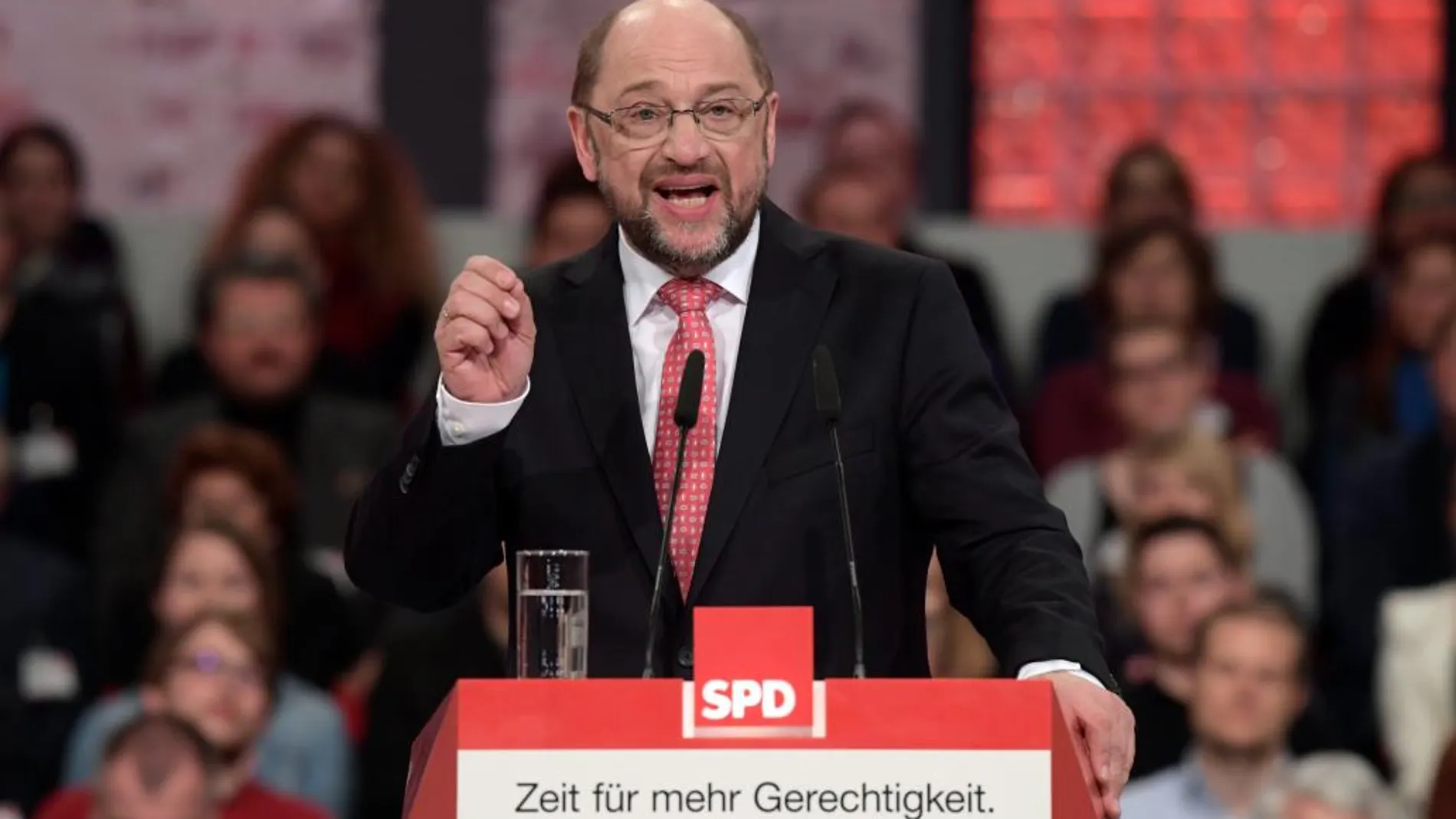 Martin Schulz habla durante el congreso federal del SPD.
