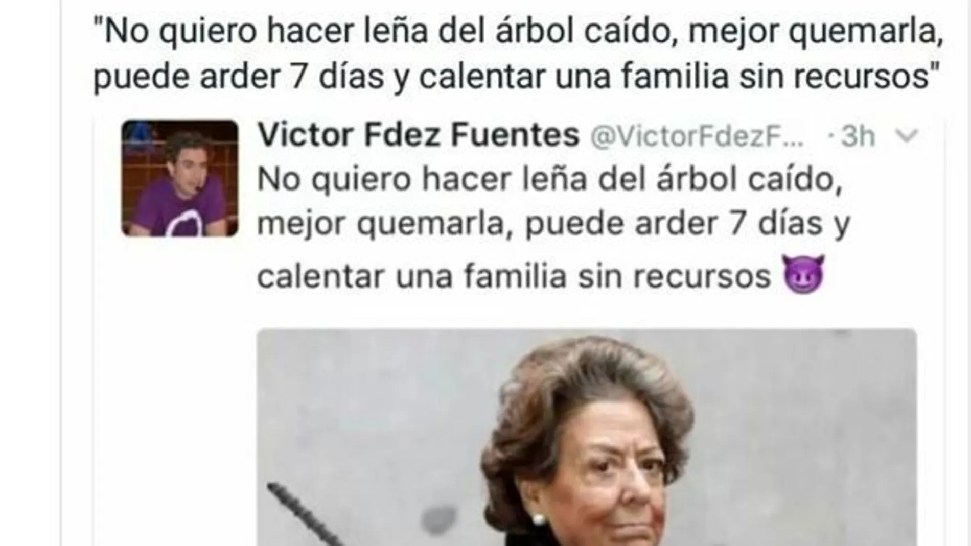 Un dirigente de Podemos apostó por «quemar el cadáver» de Barberá para «calentar a una familia sin recursos»