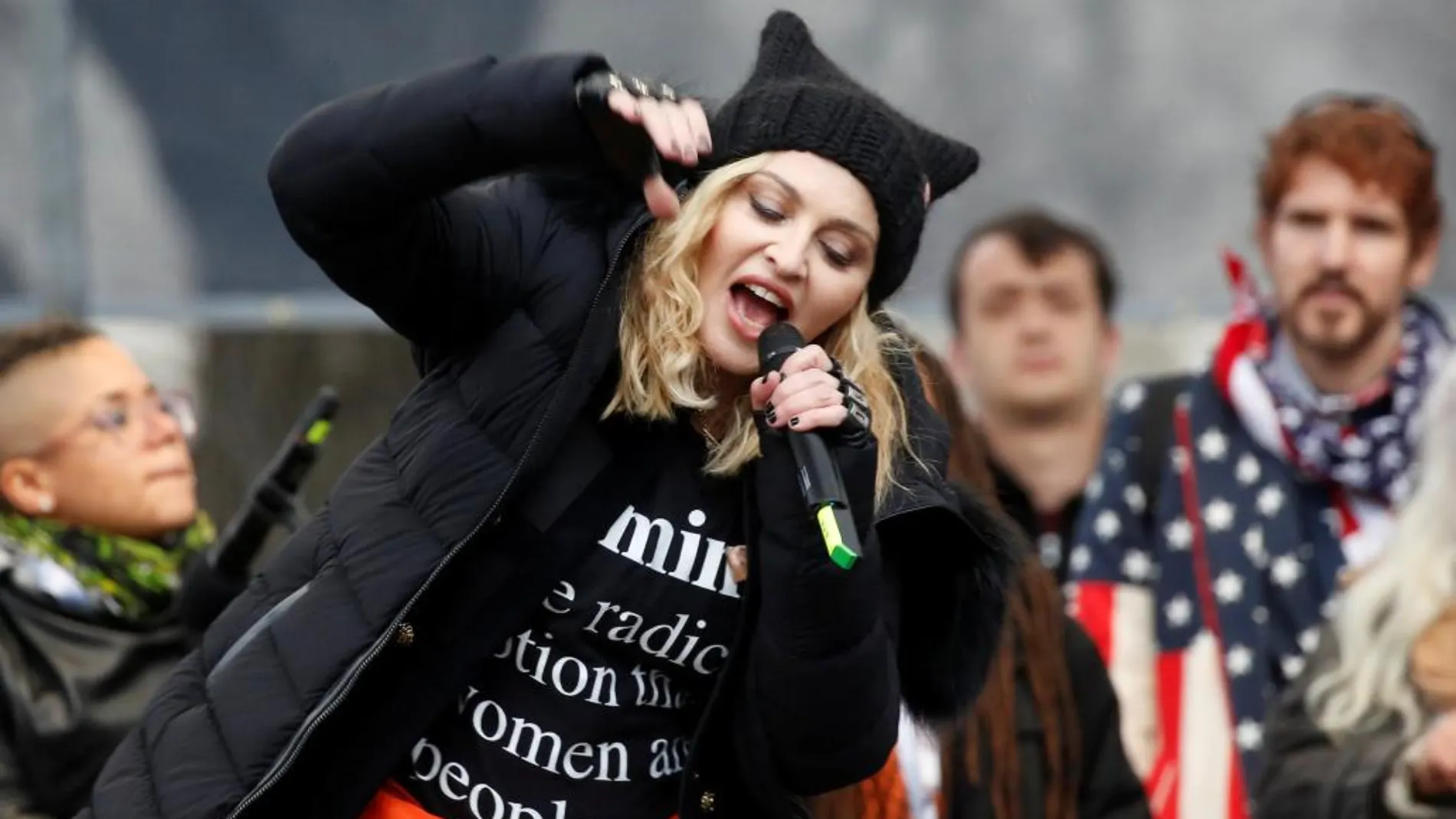 Madonna en la «Marcha de las Mujeres» en Washington
