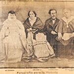 De izda. a dcha., sor Patrocinio, Isabel II, Fco. de Asís y el que fuera arzobispo de Toledo