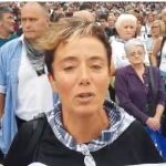 Bel Pozueta, en una manifestación contra el encarcelamiento de su hijo