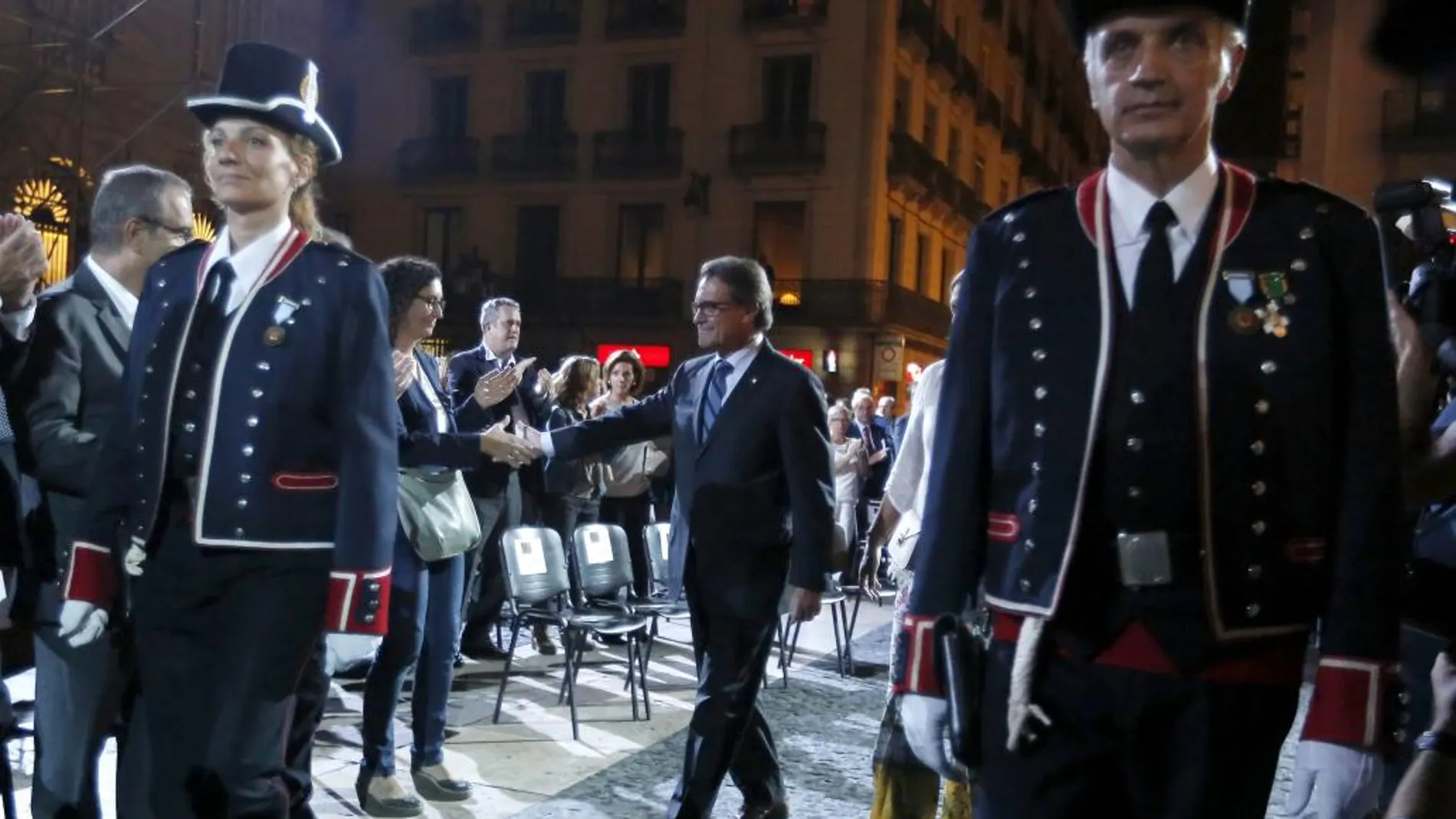 Artur Mas llega a una ceremonia para conmemorar la Diada