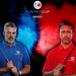 Capitanes del equipo europeo y asiático