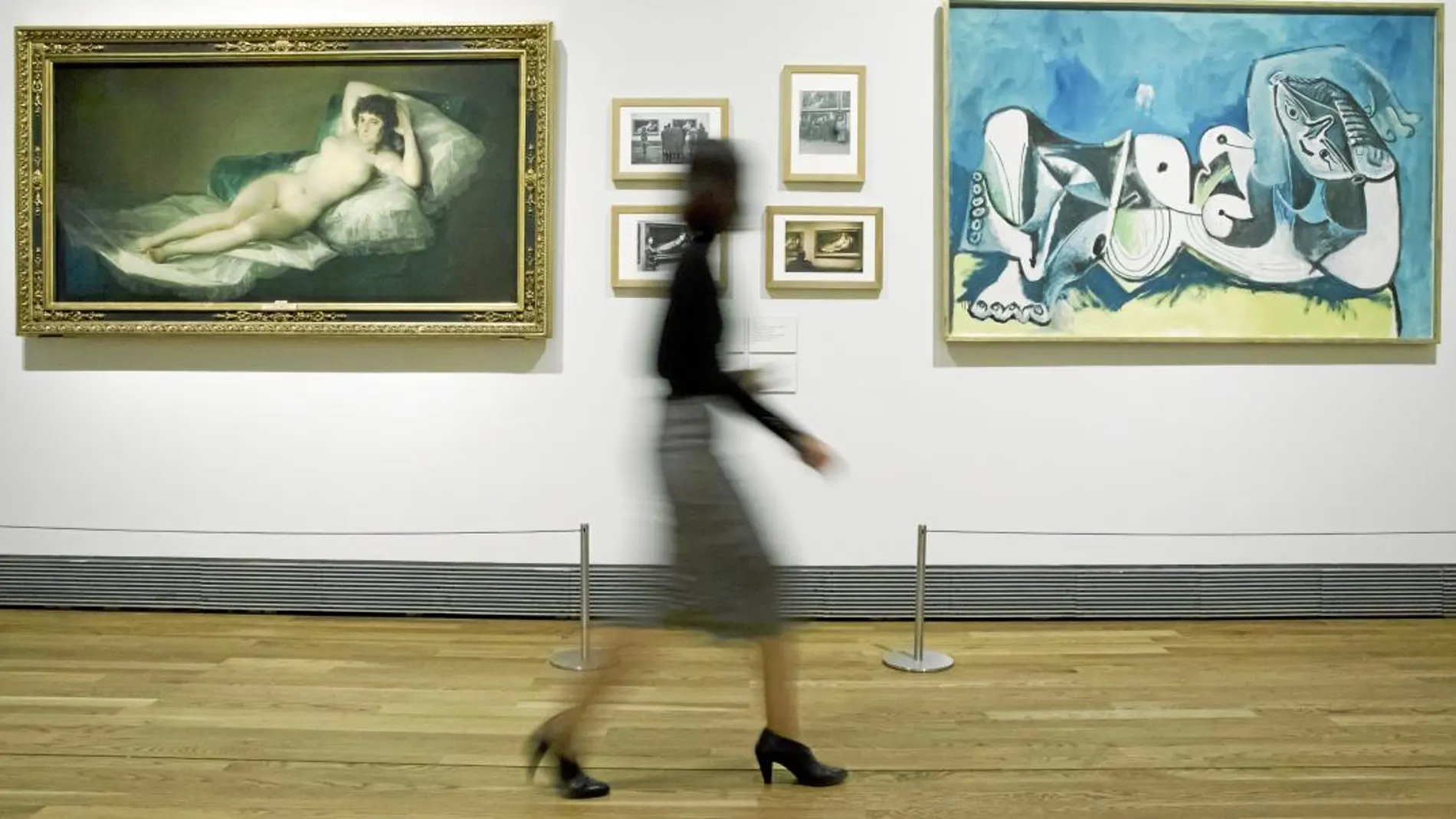 La «Maja desnuda», de Goya, junto a la interpretación y la mirada moderna que Picasso hizo sobre esa obra