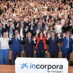 Momento de la celebración del X aniversario del programa Incorpora de La Caixa en Barcelona.