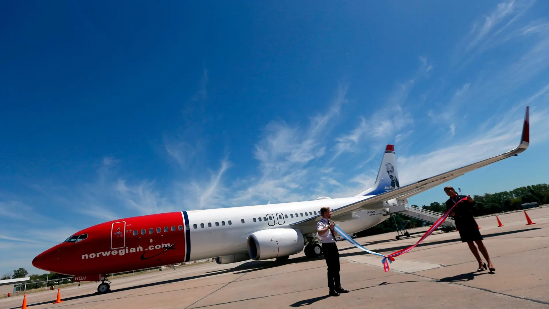 Un Boeing 737-800 de la compañía Norwegian