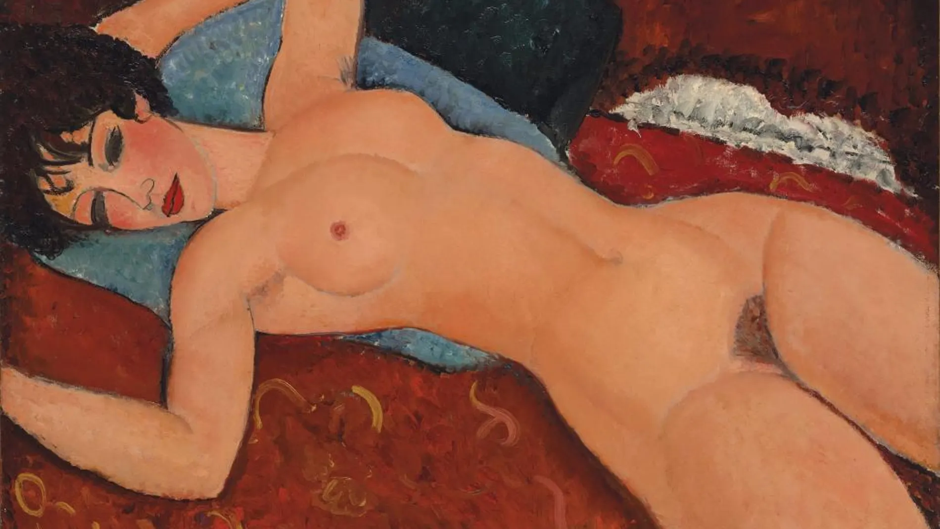 La obra «Reclining Nude» (Desnudo acostado) de Amedeu Modigliani