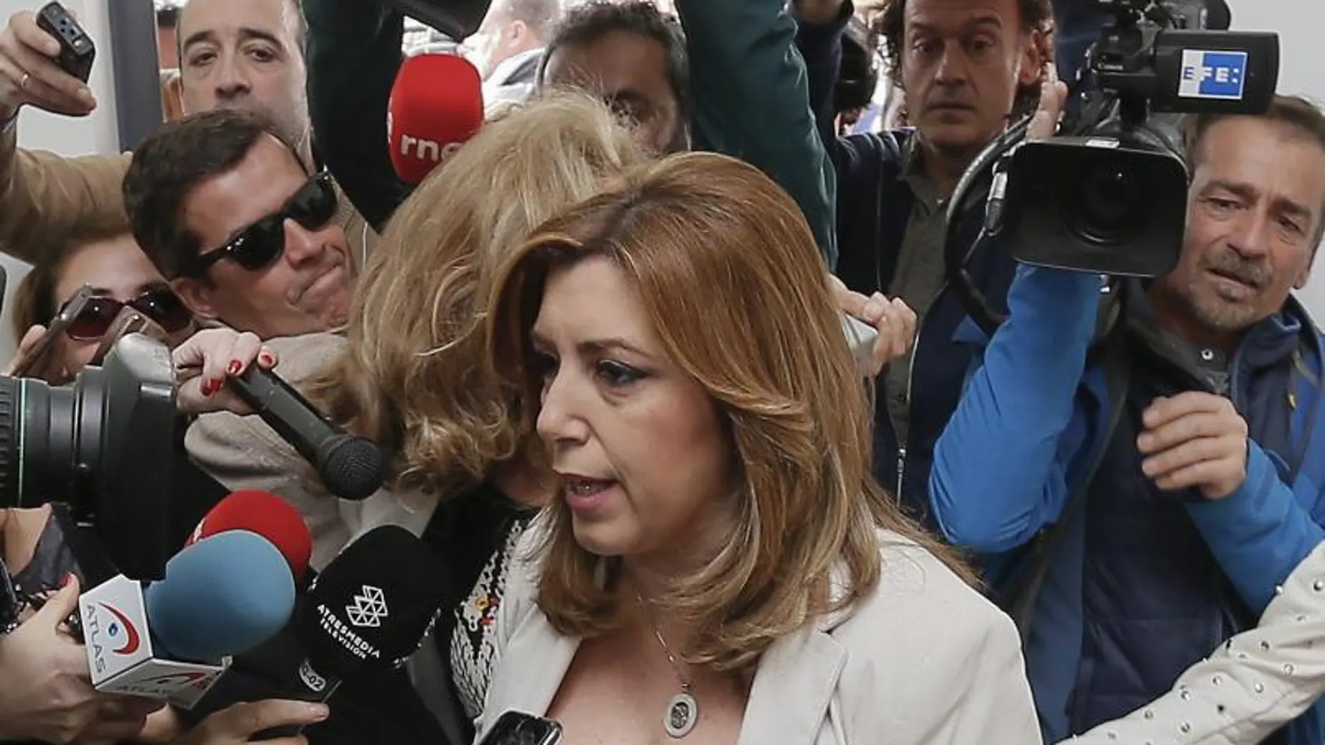 La presidenta de la Junta de Andalucía, Susana Díaz, ayer en Sevilla