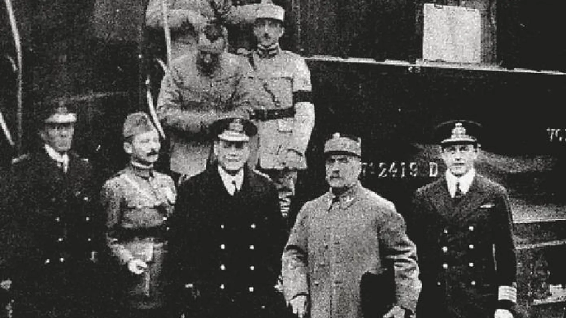 El vagón del armisticio, que fue firmado por el mariscal francés Ferdinand Foch y el ministro de Estado alemán Matthias Erzberger, en la imagen