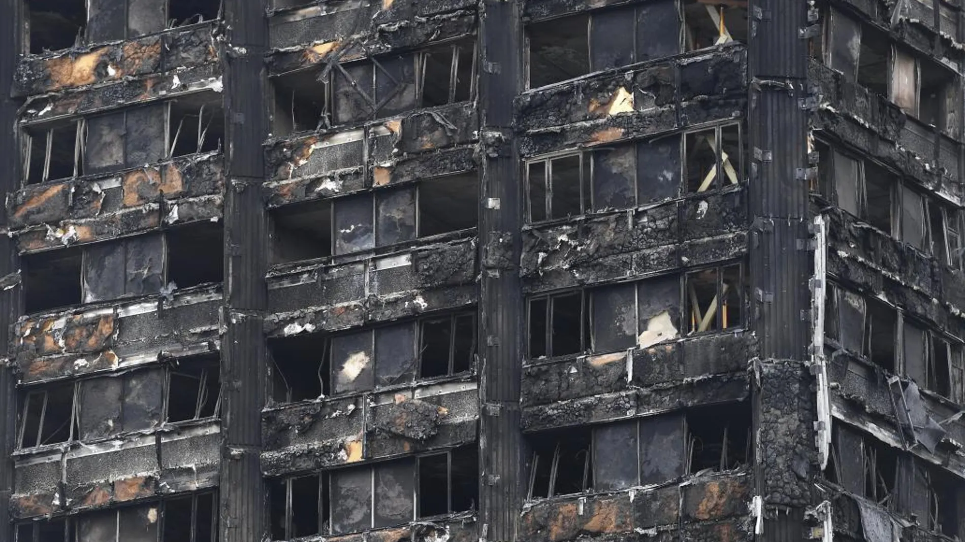 Vista de la torre Grenfell en Londres, ayer