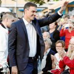 El presidente del Gobierno, Pedro Sánchez, viajó ayer a Suecia para apoyar al primer ministro, Stefan Lofven, de cara a las elecciones del domingo / Efe