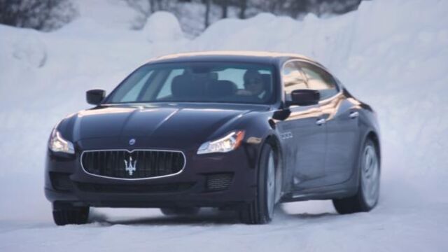 Sentir la deportividad y la elegancia de Maserati Quattroporte en la nieve no os dejará indiferentes