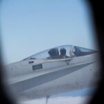 Un F-18 durante unas maniobras
