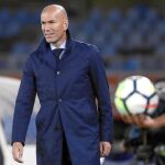 Zidane, en el partido de ayer en Anoeta