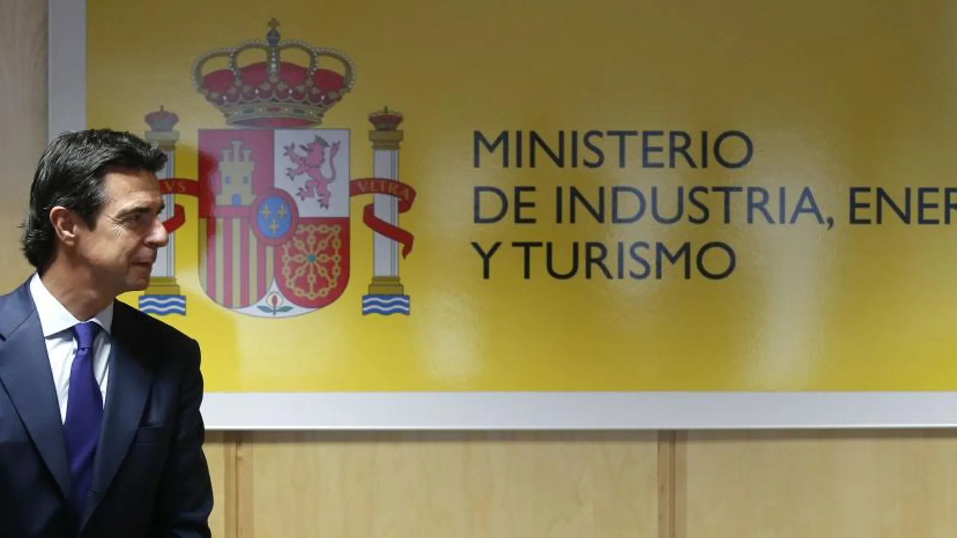 José Manuel Soria, durante la toma de posesión del nuevo subsecretario, José María Jover, y del secretario general técnico, Manuel García, hoy